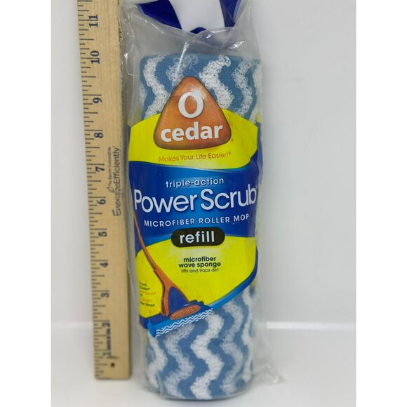 O-Cedar PowerScrub Microfiber Roller Mop Refill | Triple-Action Cleaning Head - Picture 4 of 6